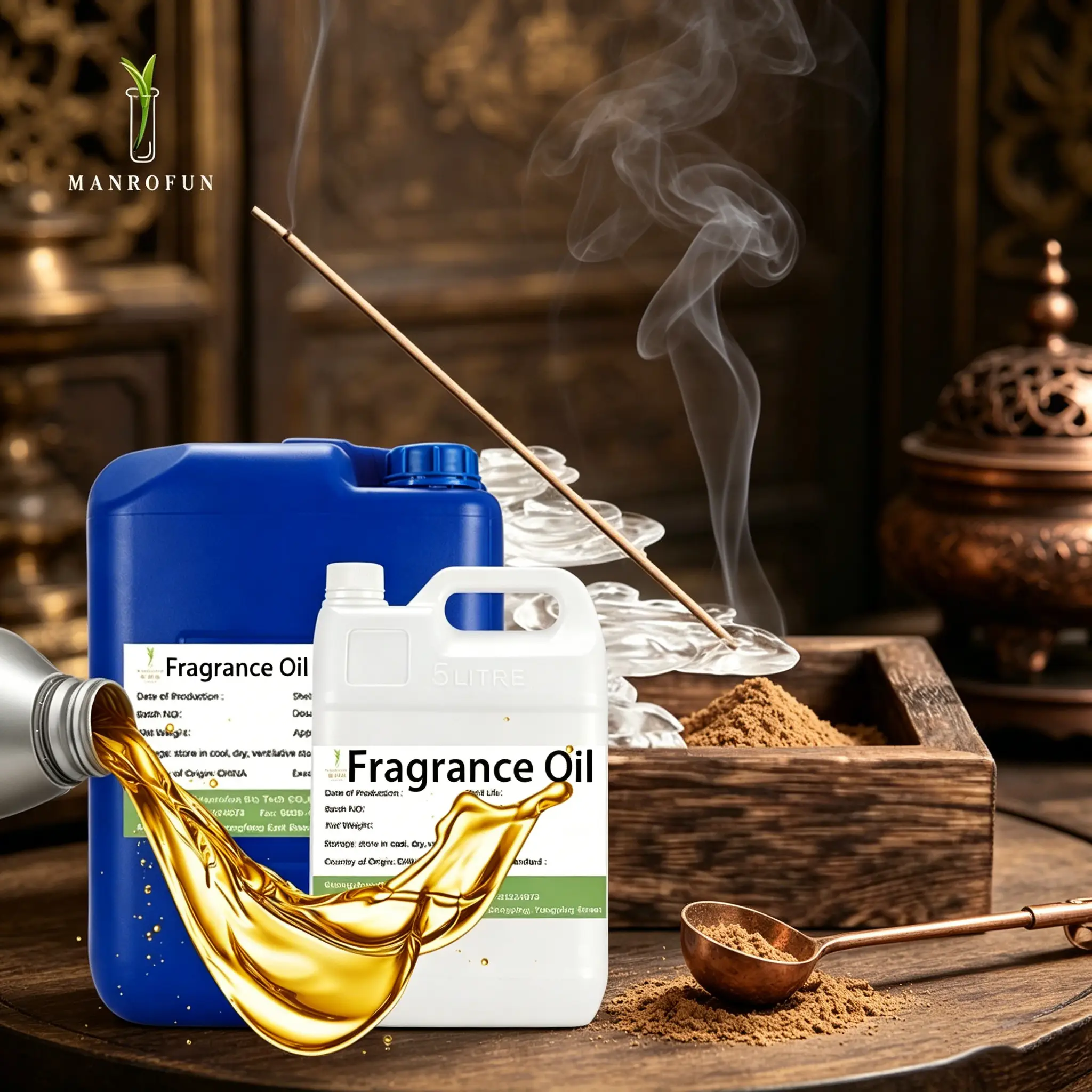 Long Lasting Incense Fragrance Oil for Agarwood & Aromatic Incense Applications 1