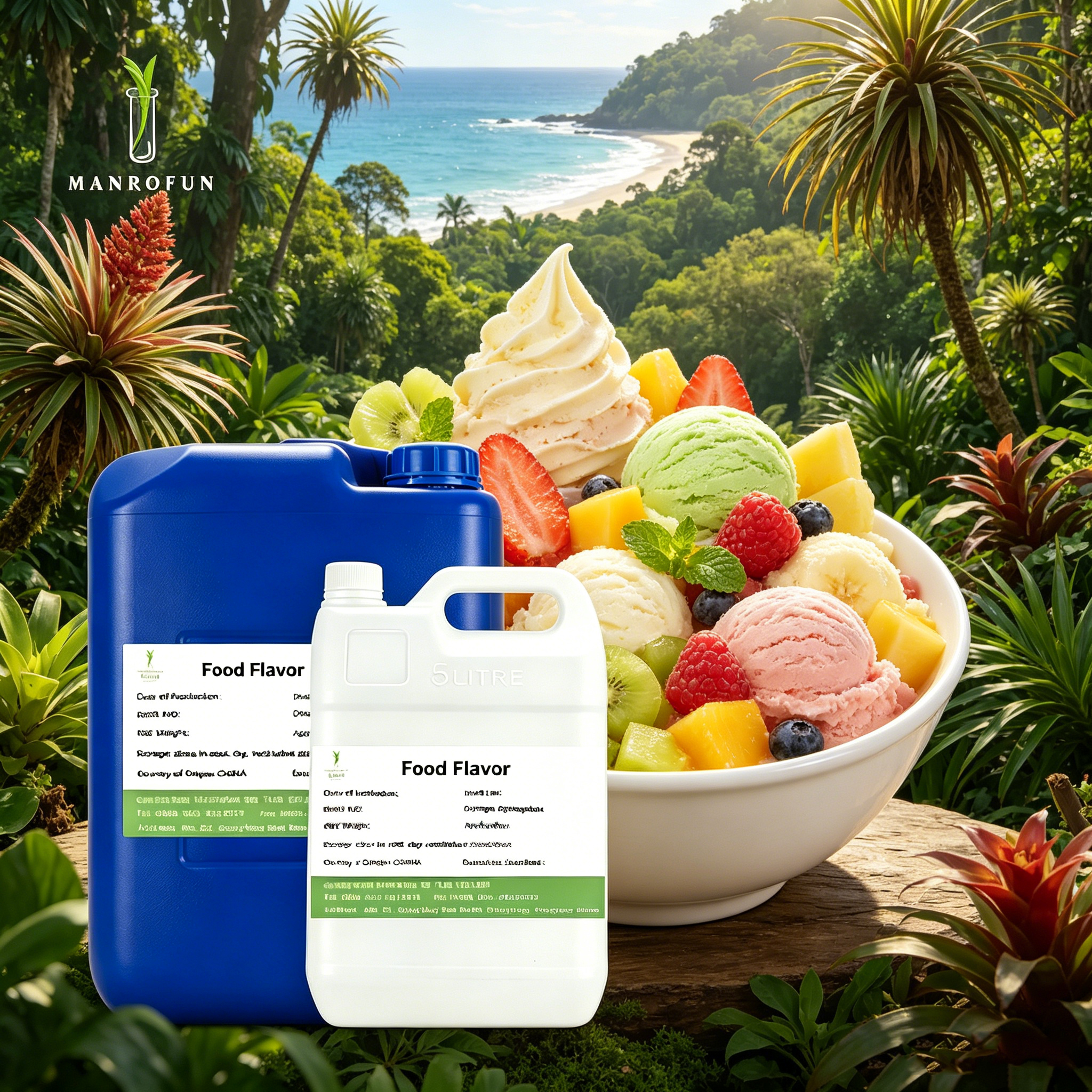 Aromatizante alimentario concentrado para helados con un dulce aroma de larga duración. 1