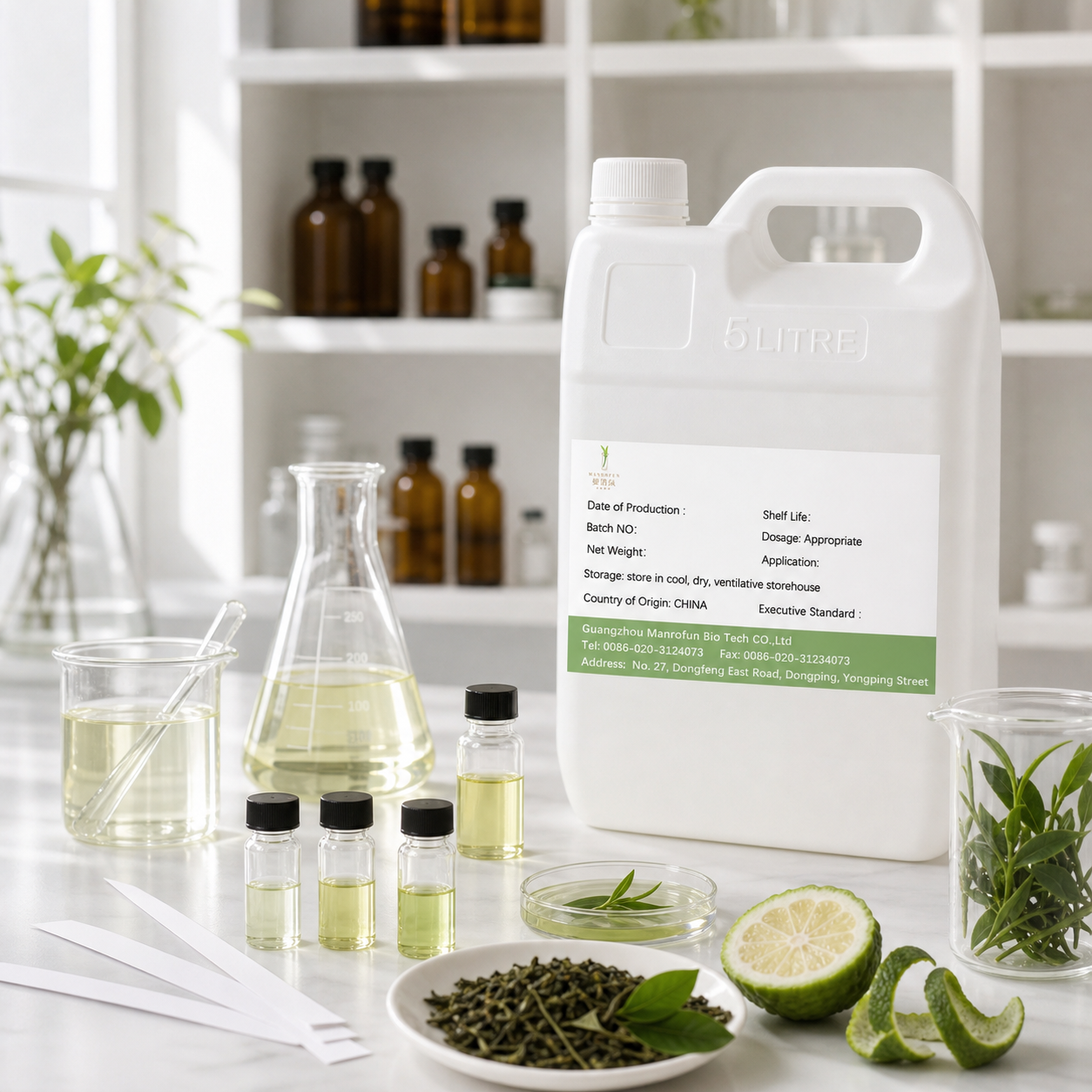 Fresh Green Tea Citrus Musk Fragrance Oil for Clean Scent Development 4