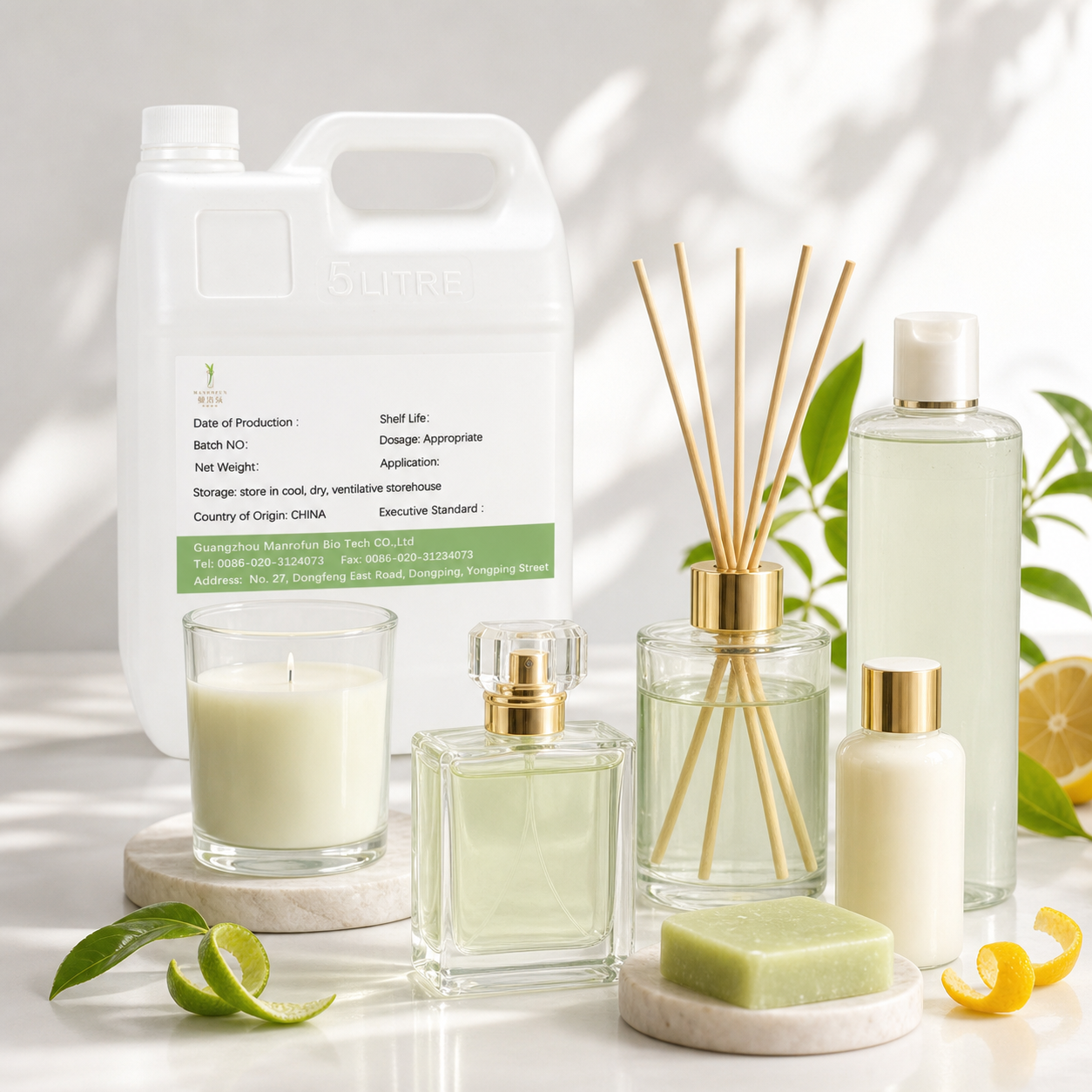 Fresh Green Tea Citrus Musk Fragrance Oil for Clean Scent Development 5