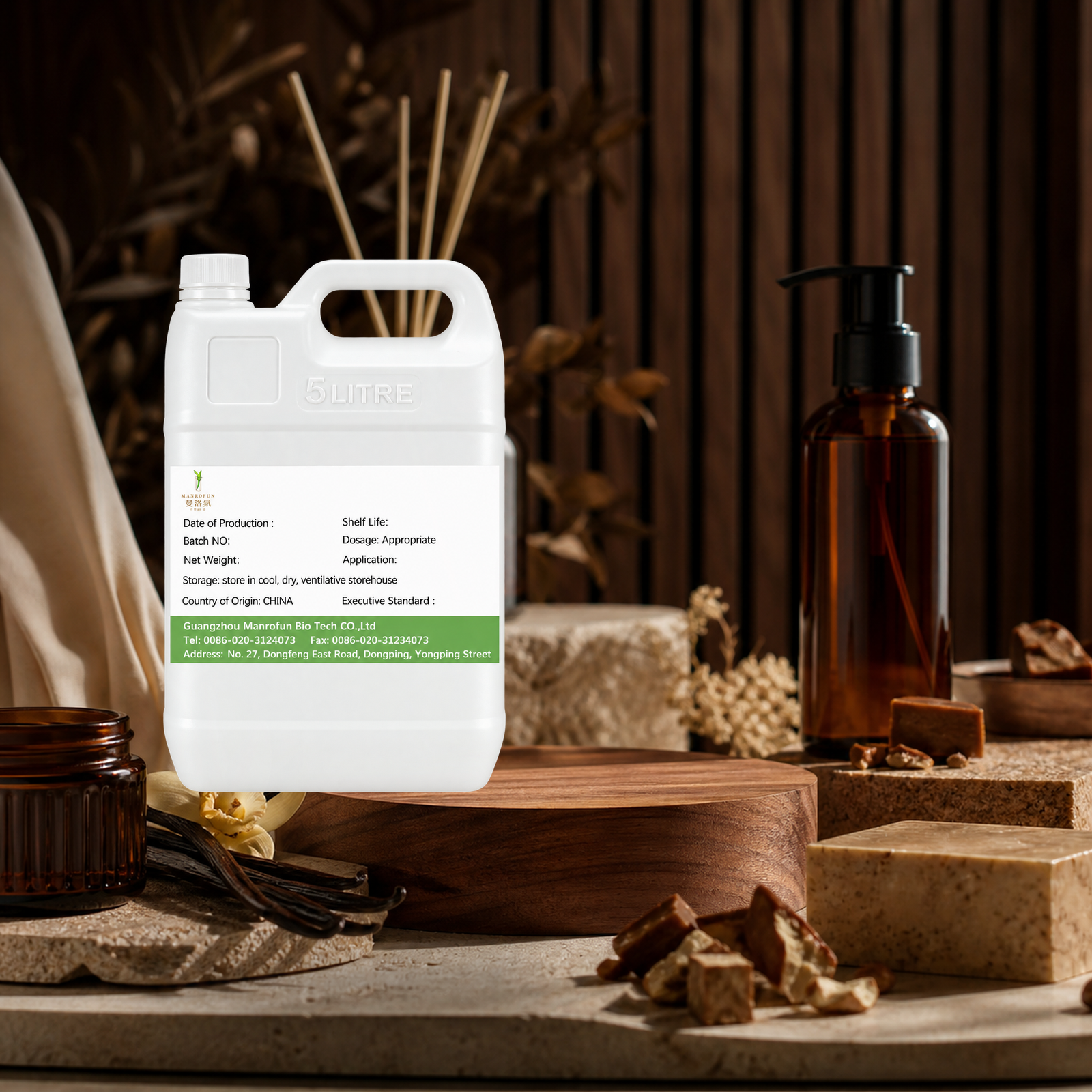 Aceite perfumado de praliné de vainilla Bourbon con base de maderas cremosas. 5