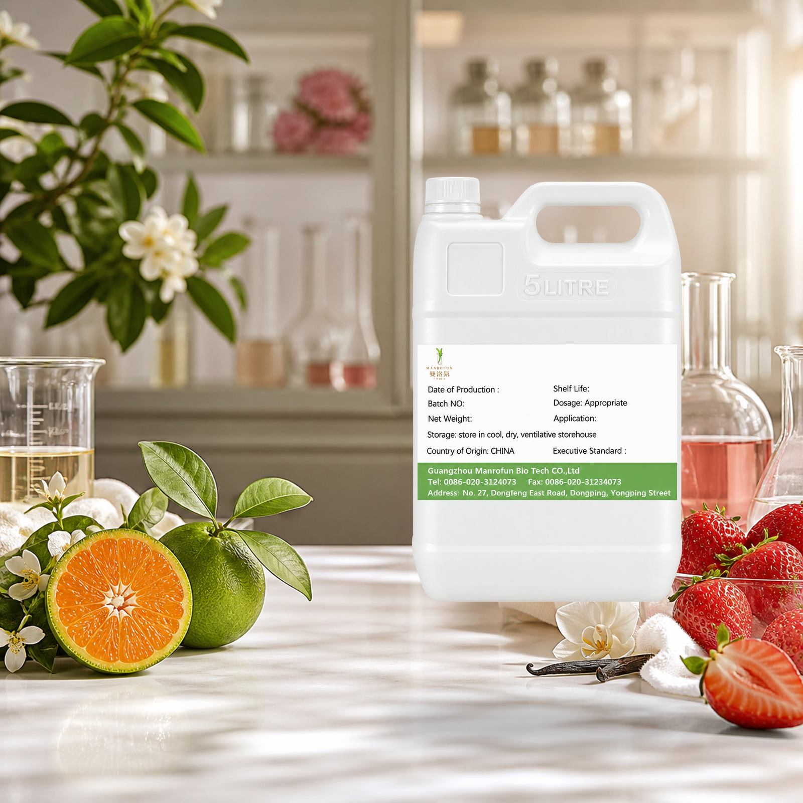 Huile parfumée à la fraise et à la mandarine verte avec une touche de confort vanille-musc 4