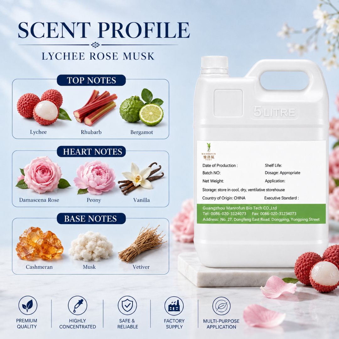 Litchi Rhubarb Rose Perfume Fragrance Oil for EDP & Home Scent OEM Private Label Supply 2