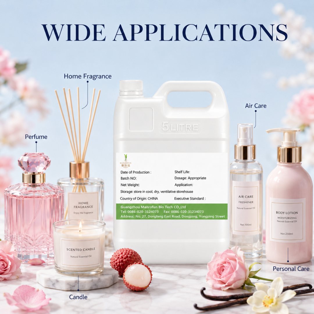 Litchi Rhubarb Rose Perfume Fragrance Oil for EDP & Home Scent OEM Private Label Supply 5