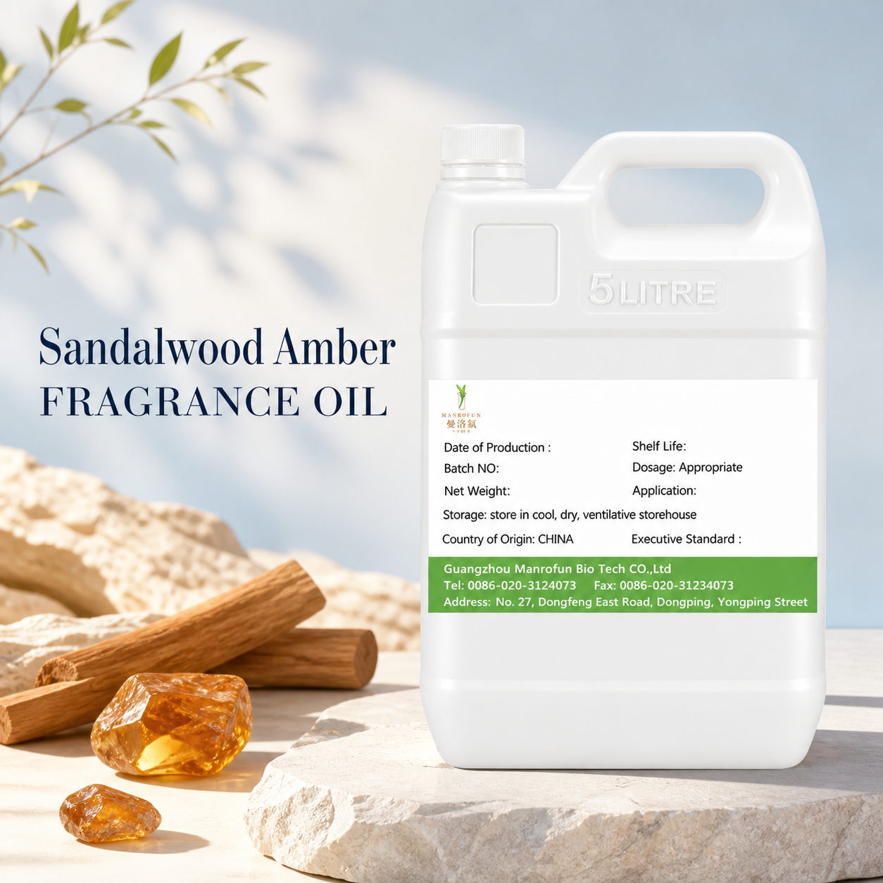 Warm Sandalwood Amber | Premium Fragrance Oil for EDP, Body Care & Home Scent | OEM Manufacturer 1