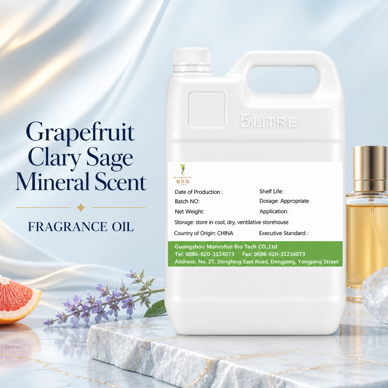 Wholesale Grapefruit Clary Sage Mineral Perfume Oil — OEM Private Label for Fine Fragrance 1