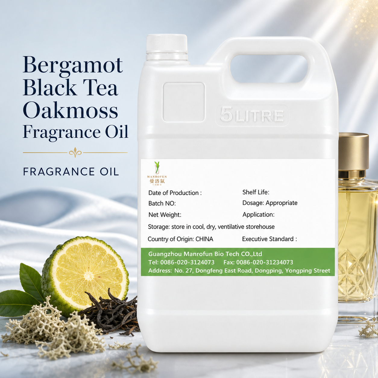 Huile parfumée personnalisée à la bergamote, au thé noir et à la mousse de chêne pour eau de parfum et roll-on — Fournisseur de marques privées et OEM 1