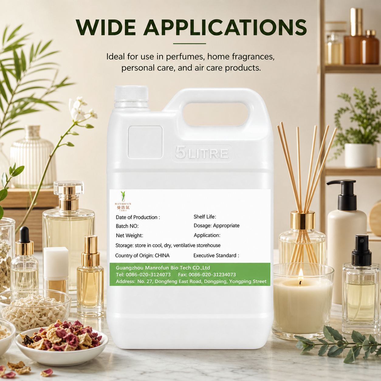 Huile parfumée personnalisée à la bergamote, au thé noir et à la mousse de chêne pour eau de parfum et roll-on — Fournisseur de marques privées et OEM 5