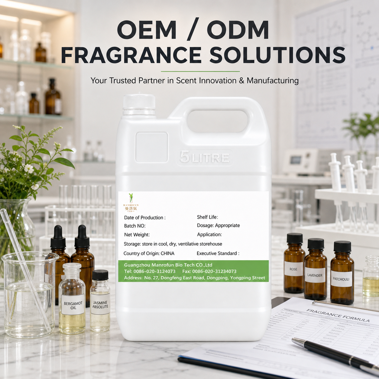 Tropical Mango Ginger Lemongrass | Premium Fragrance Oil for EDP & Body Mist | OEM Manufacturer 3