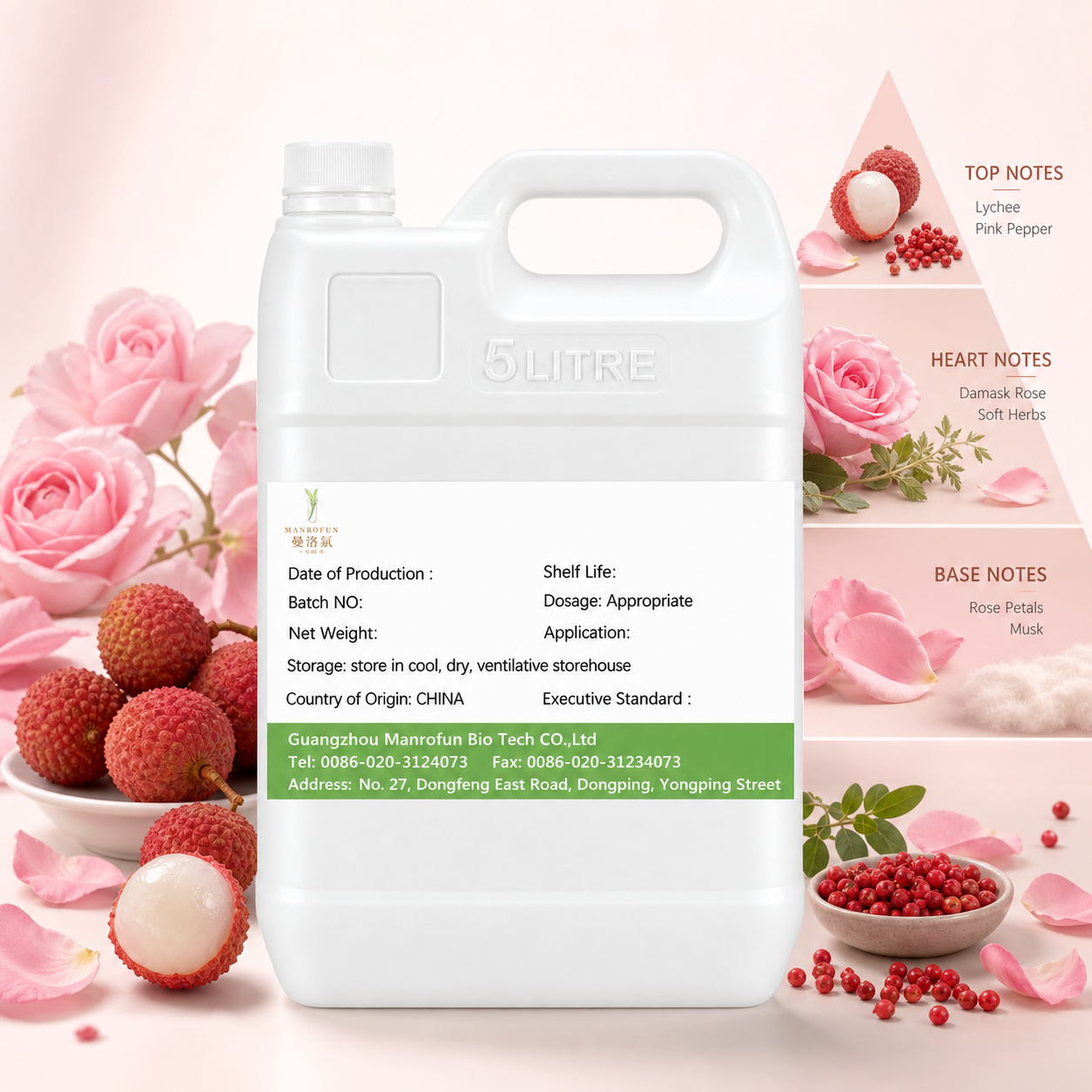 Radiant Damask Rose Lychee Pink Pepper Perfume Fragrance Oil for EDP OEM Private Label Supply 2
