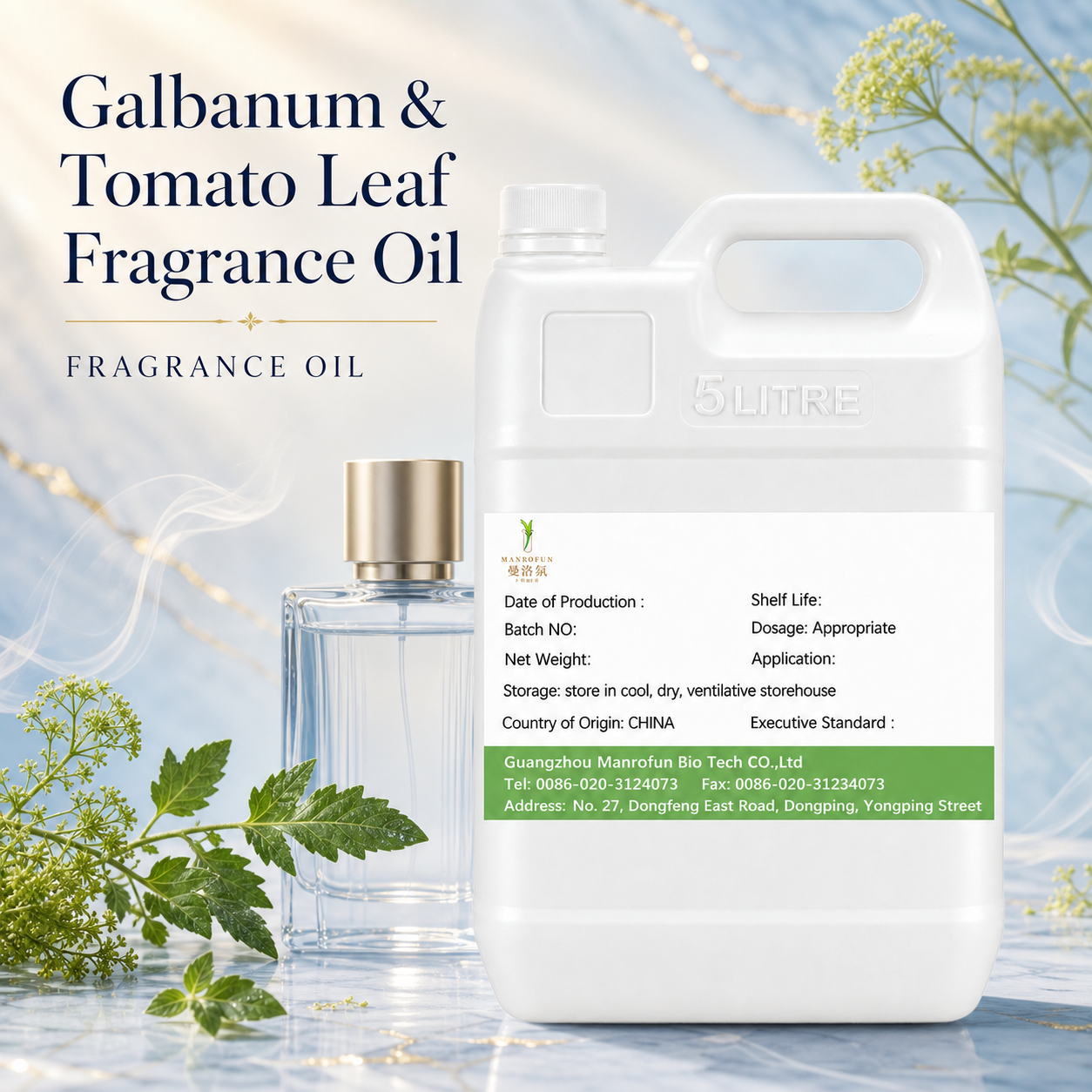 Galbanum and Tomato Leaf Botanical Perfume Concentrate, Formulated for Bespoke EDP Programs 1