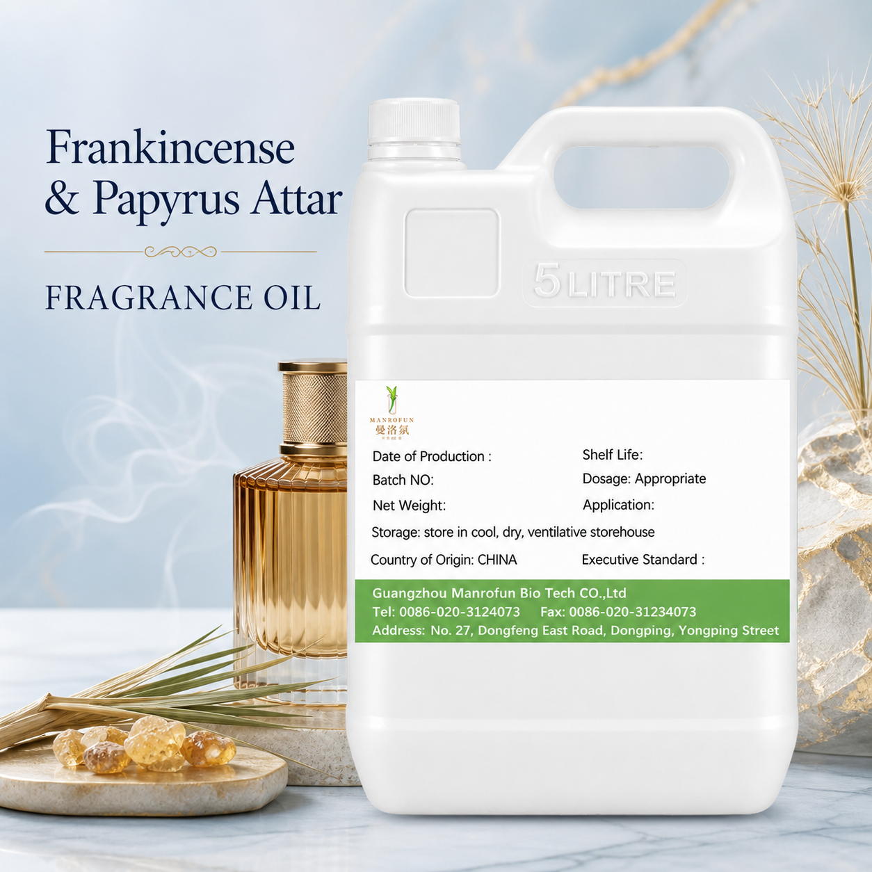 Aceite esencial de incienso y papiro para extractos personalizados y roll-ons sin alcohol. 1