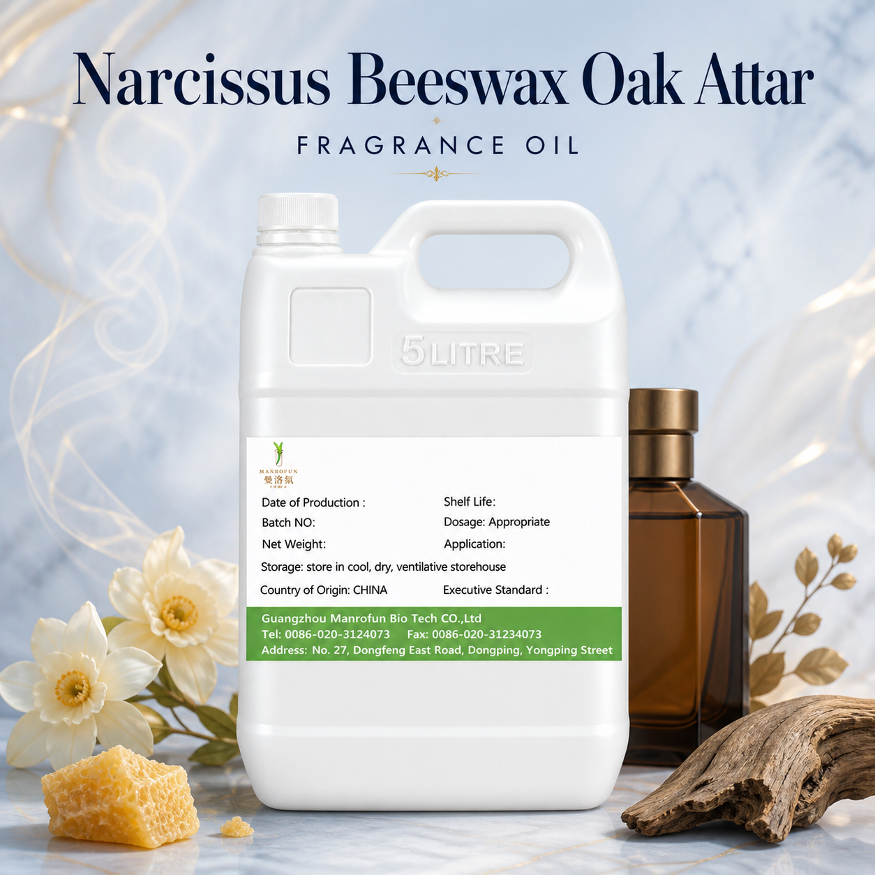 Narcissus, Beeswax and Oak Attar Concentrate, Composed for Extrait and Bespoke Roll-Ons 1