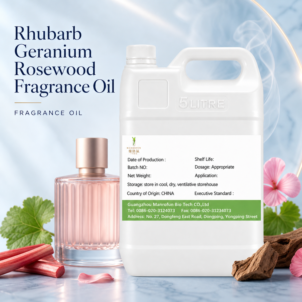 Rhubarb-Geranium Tension on Polished Rosewood — Fragrance Concentrate for Bespoke EDP Projects 1