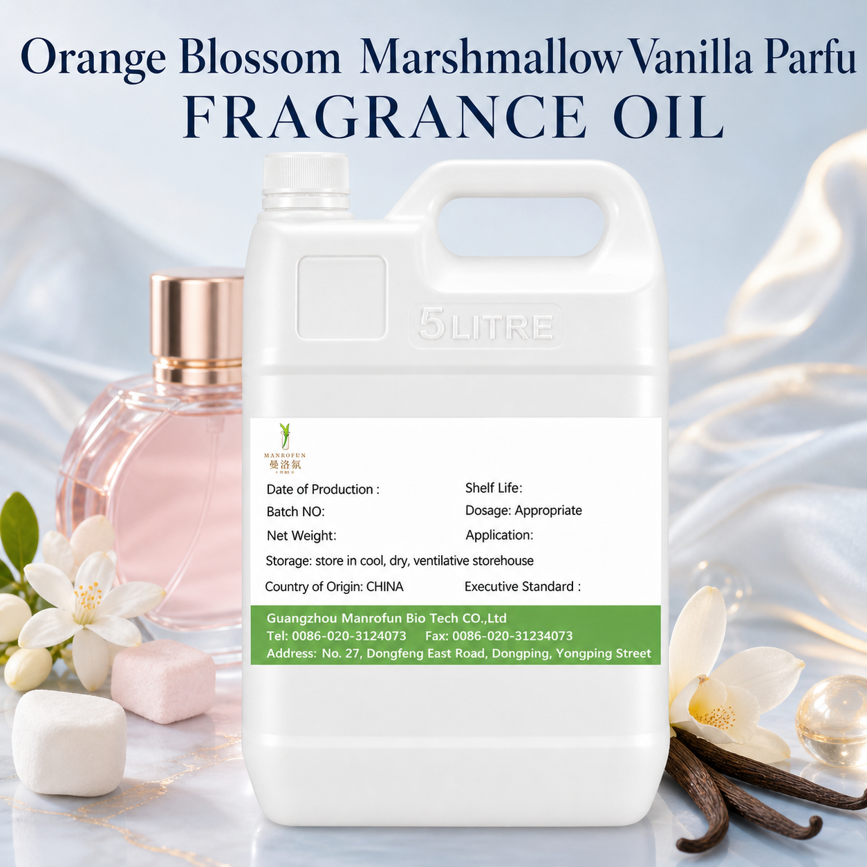 Orange Blossom, Marshmallow and Vanilla Parfum Oil, Co-Developed for Private-Label Collections 1