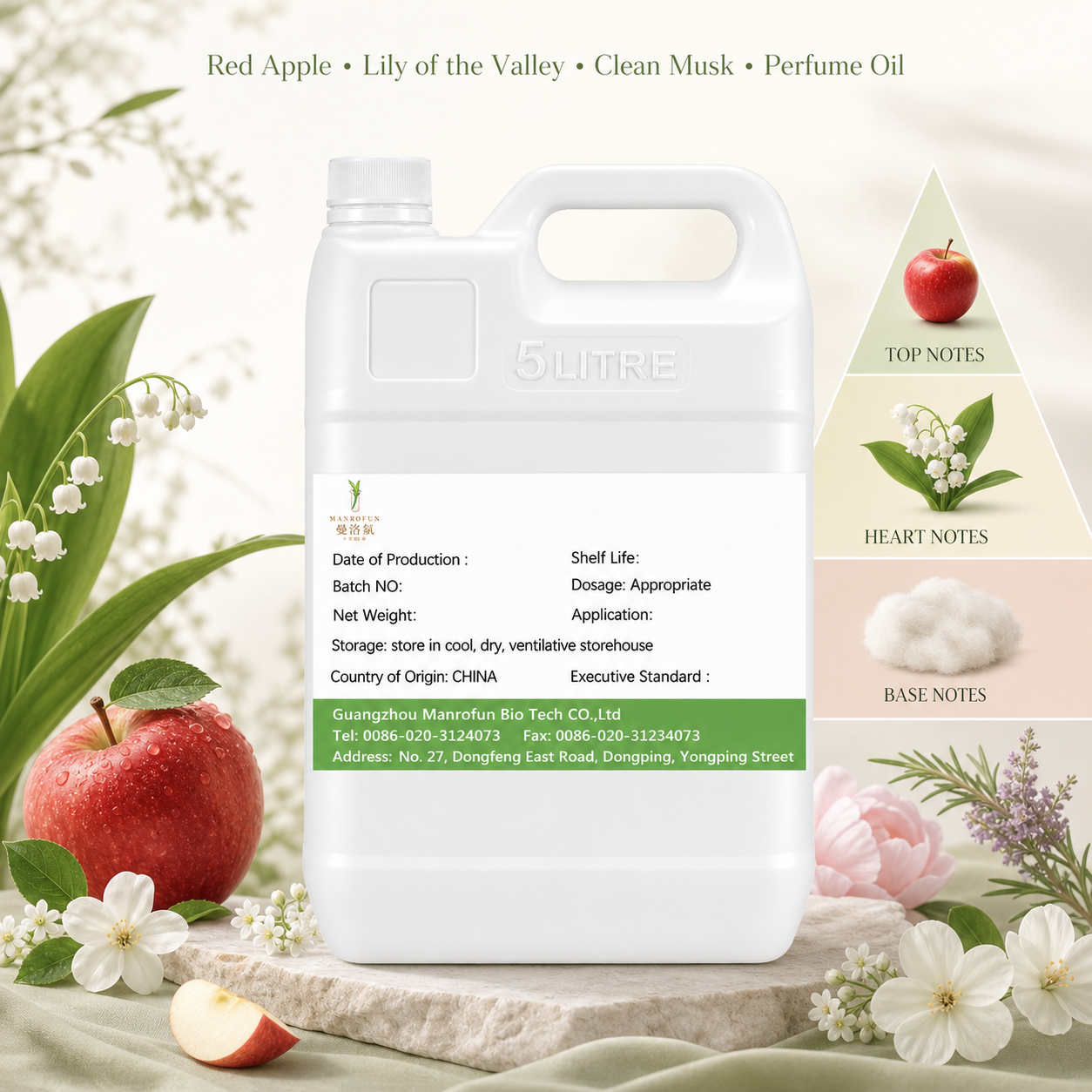 Knackiger roter Apfel, taufrisches Maiglöckchen und zartes Moschuskonzentrat – maßgeschneidert für Eau de Parfum-Kollektionen 2