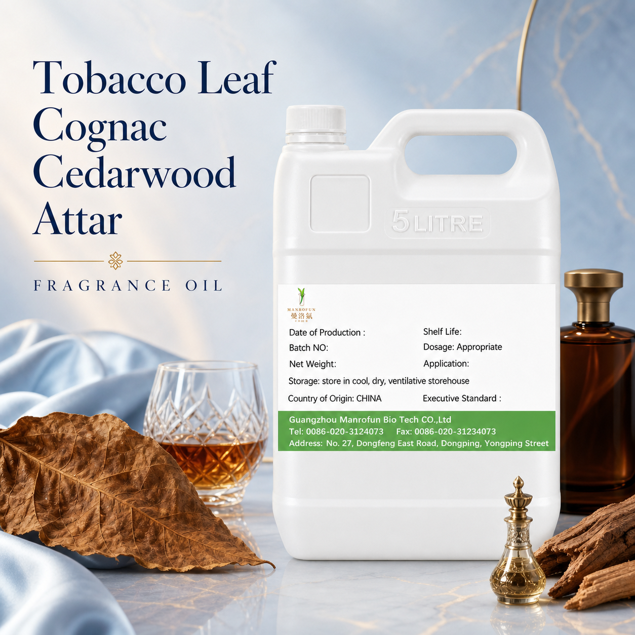 Tabakblatt-, Cognac- und Zedernholz-Attar für individuelle Extrakte und Lohnabfüllung 1