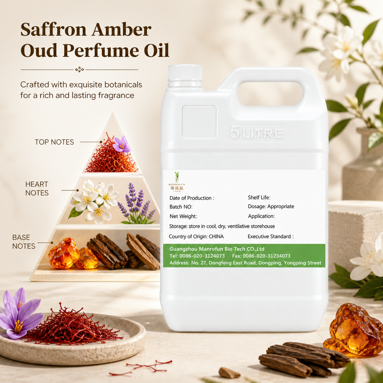 Safran-Amber- und Oud-Parfümöl – entwickelt für individuelle Extraktabfüllungen 2