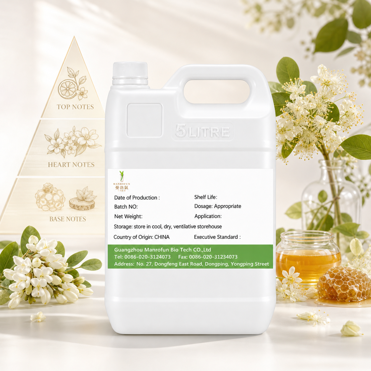 Flor de tilo envuelta en miel de acacia: aceite perfumado para el desarrollo de colecciones a medida. 2