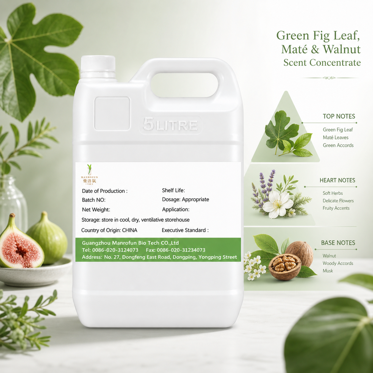 Verdant Fig Leaf, Maté & Walnut Concentrate for Tailored Fine-Fragrance Production 2