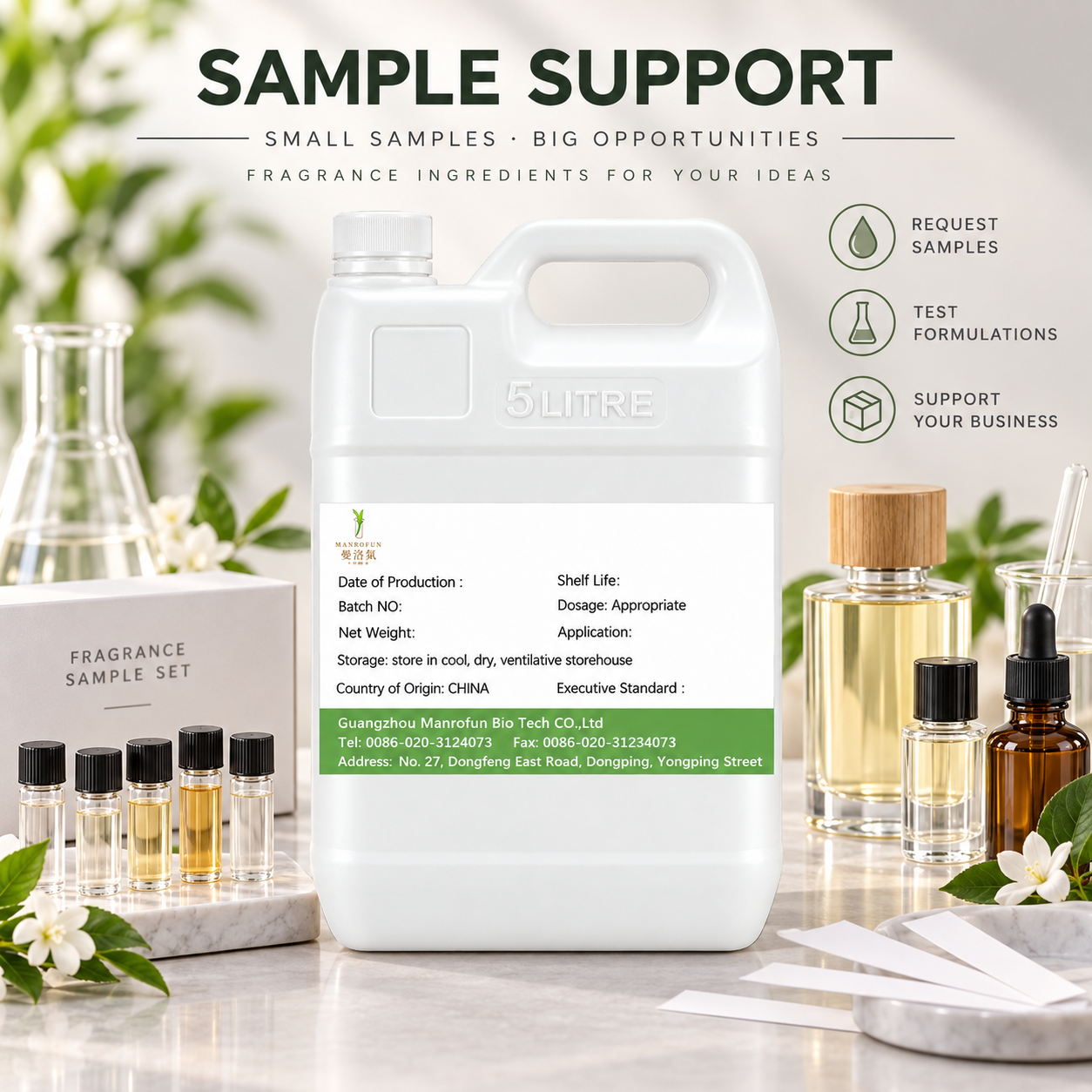 Aceite perfumado de té blanco, neroli y almizcle de cachemira para el desarrollo de EDP 4