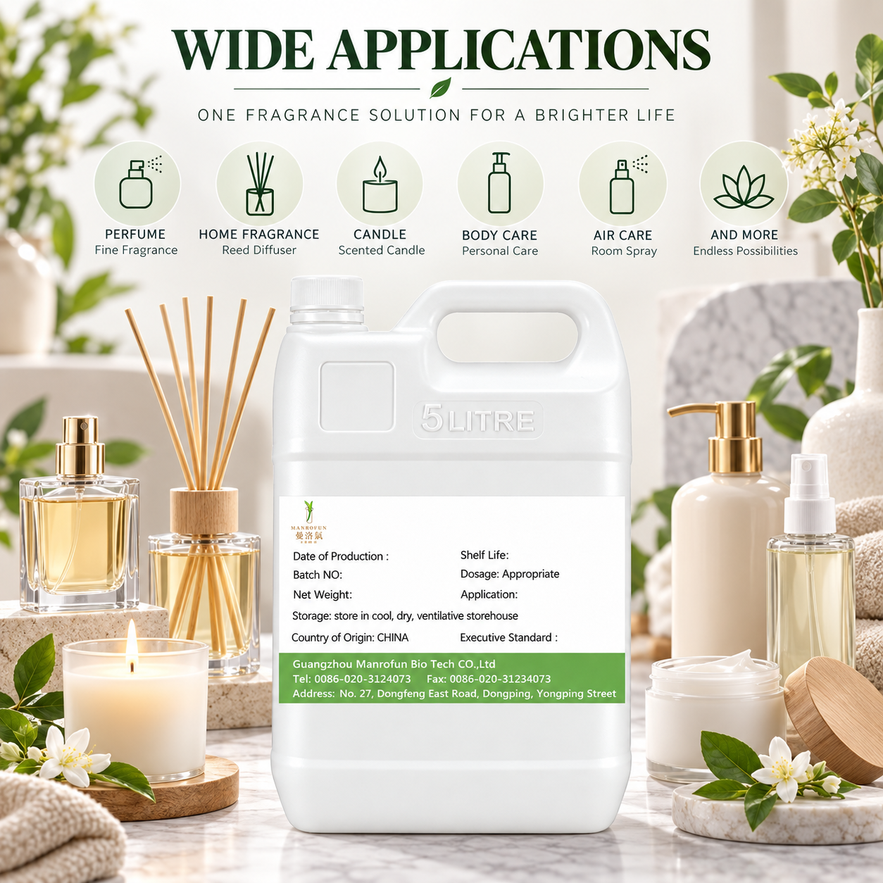 Aceite perfumado de té blanco, neroli y almizcle de cachemira para el desarrollo de EDP 5
