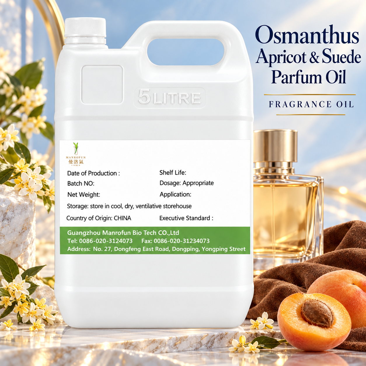 Samtiger Osmanthus, Aprikose &amp; Wildlederöl, kreiert für Eigenmarken-Parfumlinien 1