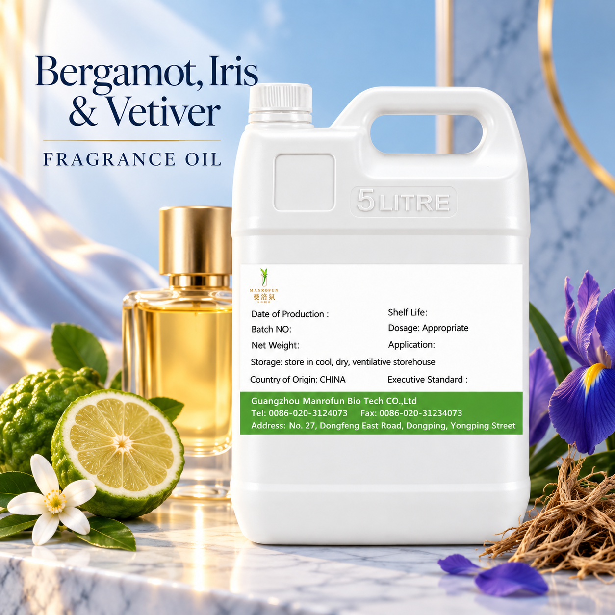 Duftöl mit Bergamotte, Iris und Vetiver, speziell für markenorientierte Eau de Parfum-Einführungen entwickelt 1