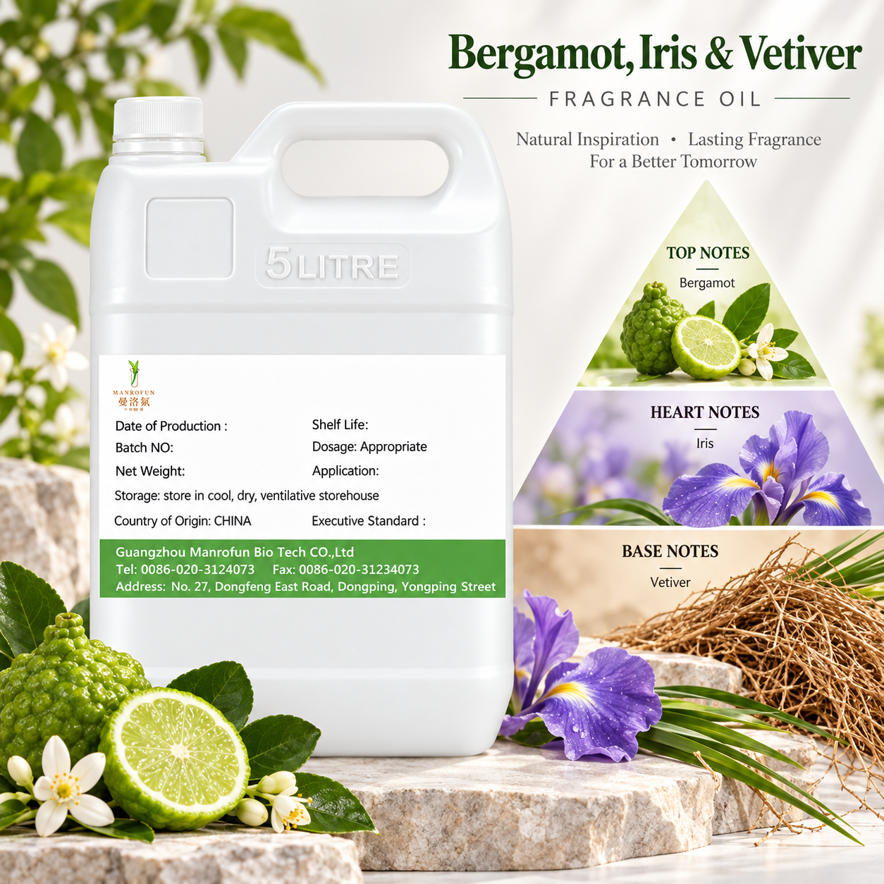 Duftöl mit Bergamotte, Iris und Vetiver, speziell für markenorientierte Eau de Parfum-Einführungen entwickelt 2