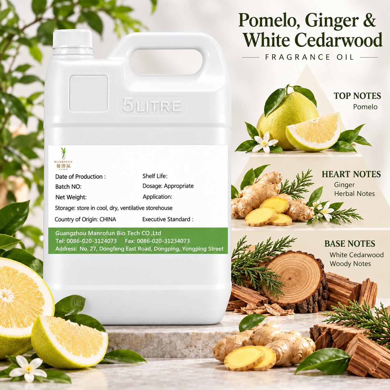 Aceite de pomelo, jengibre y cedro blanco para programas de fragancias contemporáneas. 2