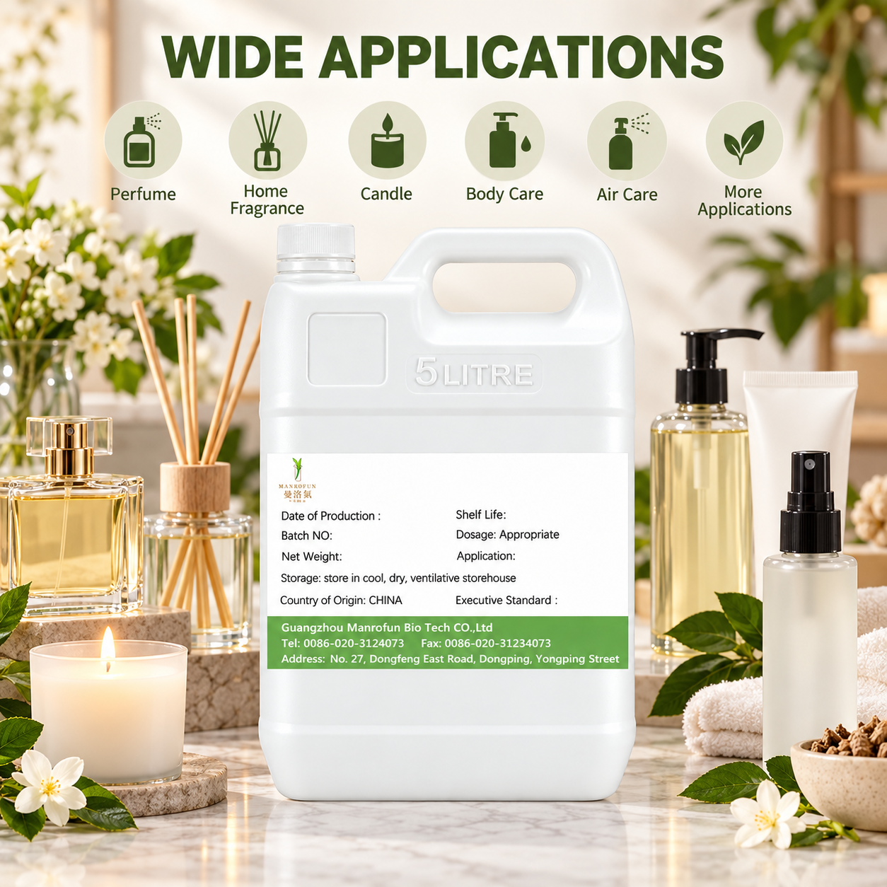 Mélange de cardamome verte, de bois de figuier et de vétiver pour programmes d'eaux de parfum sur mesure 5