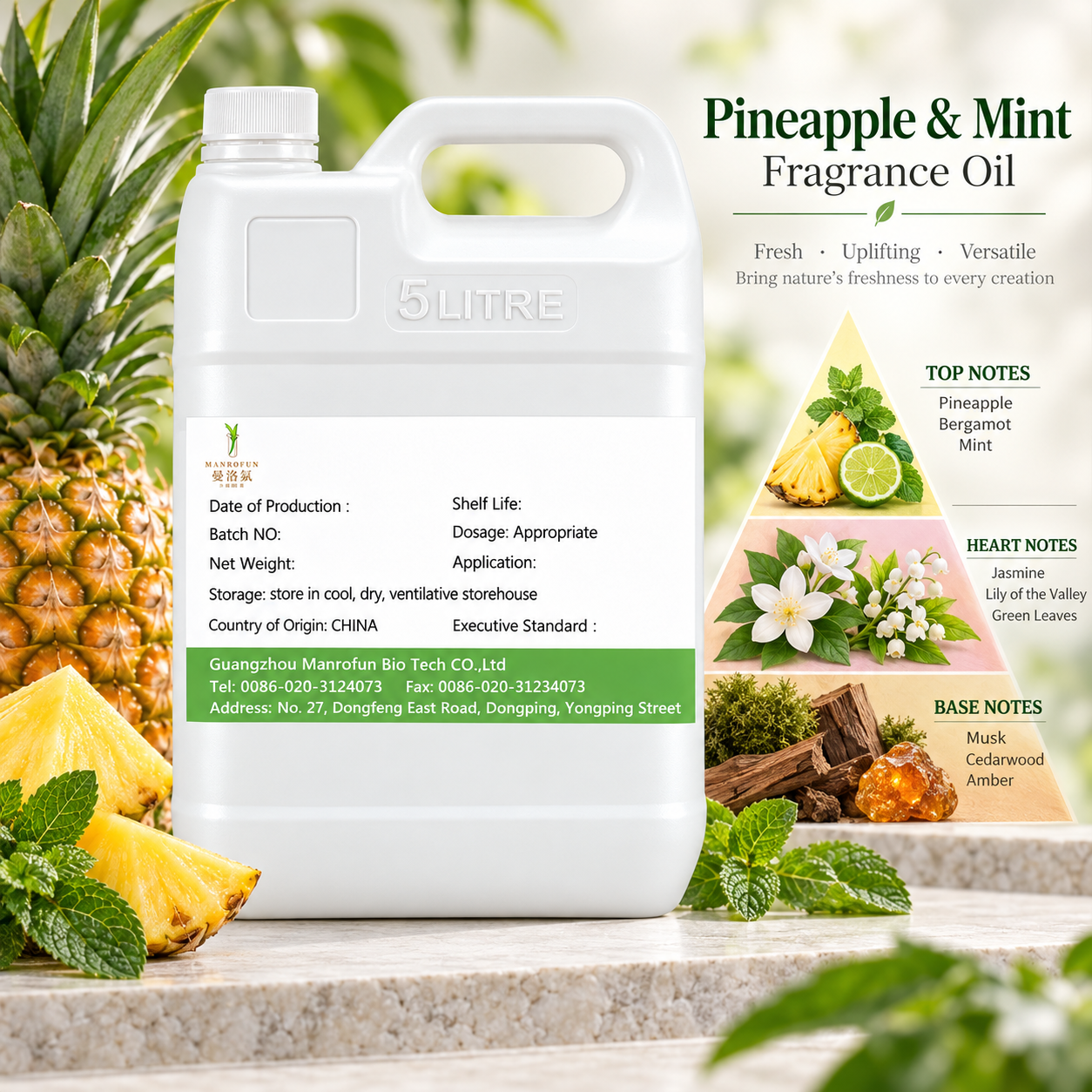 De piña dorada a menta triturada: aceites perfumados para envasado por contrato 2
