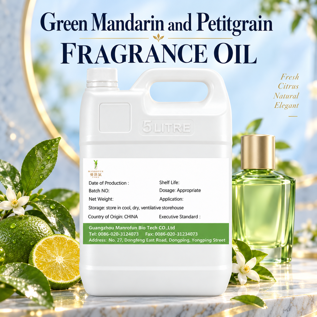 Cologne Development Starts with Green Mandarin & Petitgrain Perfume Fragrance Oil 1
