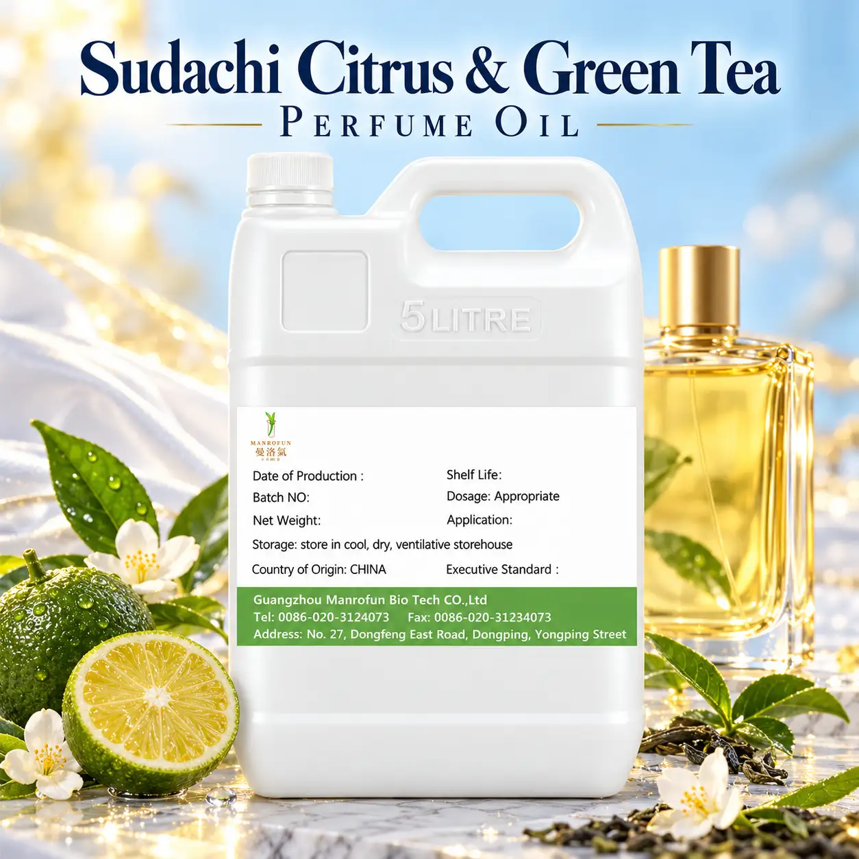 Sudachi Peel and Green Tea Define This Perfume Oil, Available for Private-Label Development 1