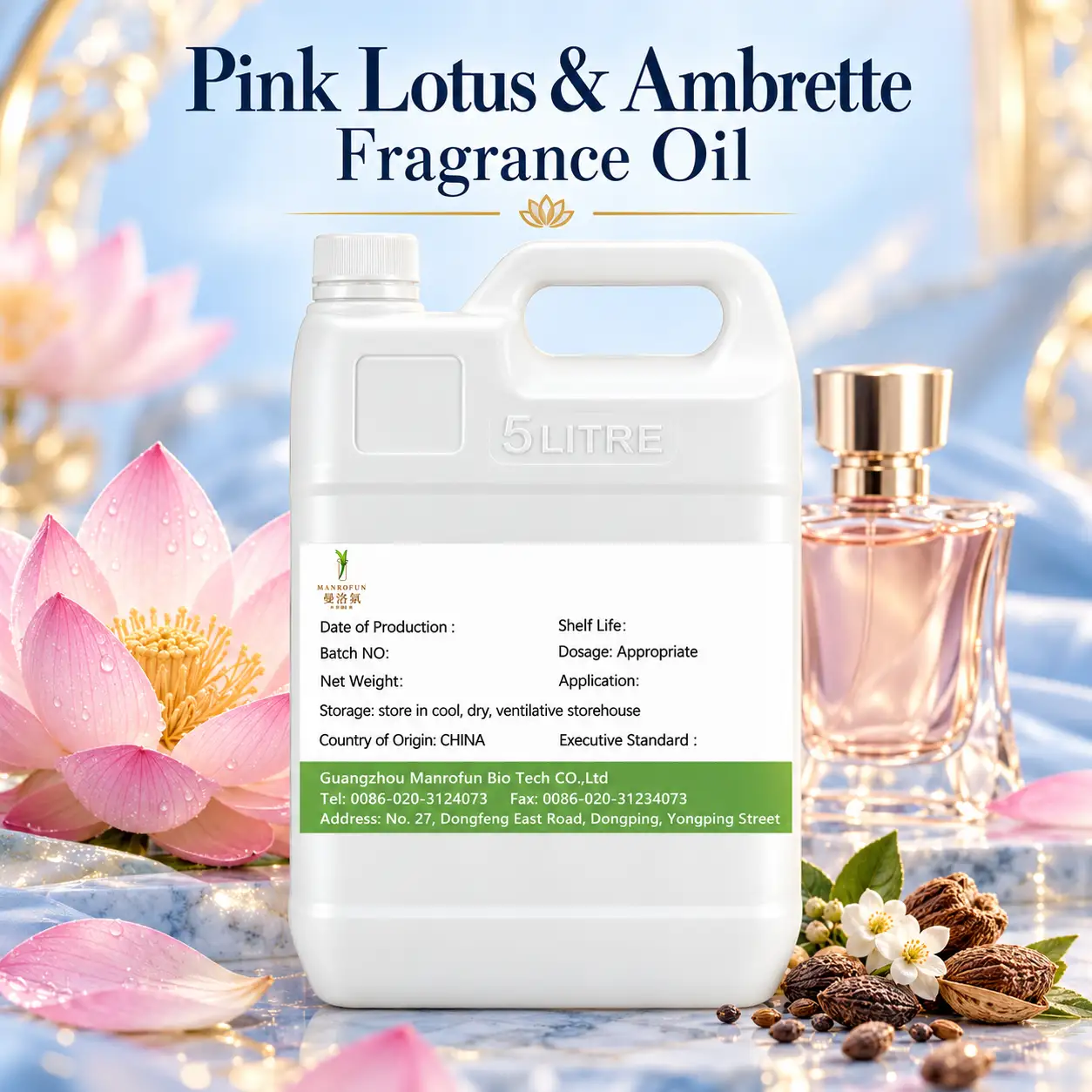 Pink Lotus with Ambrette: A Sheer Perfume Oil Offered through Bespoke OEM Development 1