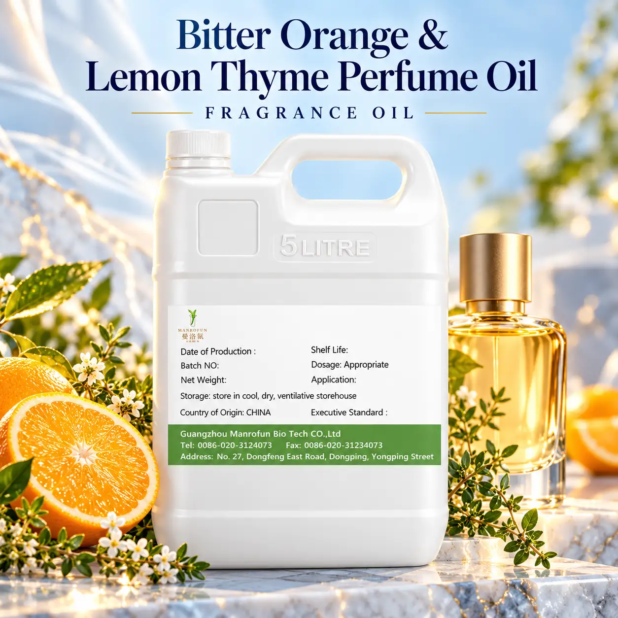 The Botanical Cologne Brief, Realized in Bitter Orange and Lemon Thyme Perfume Oil 1