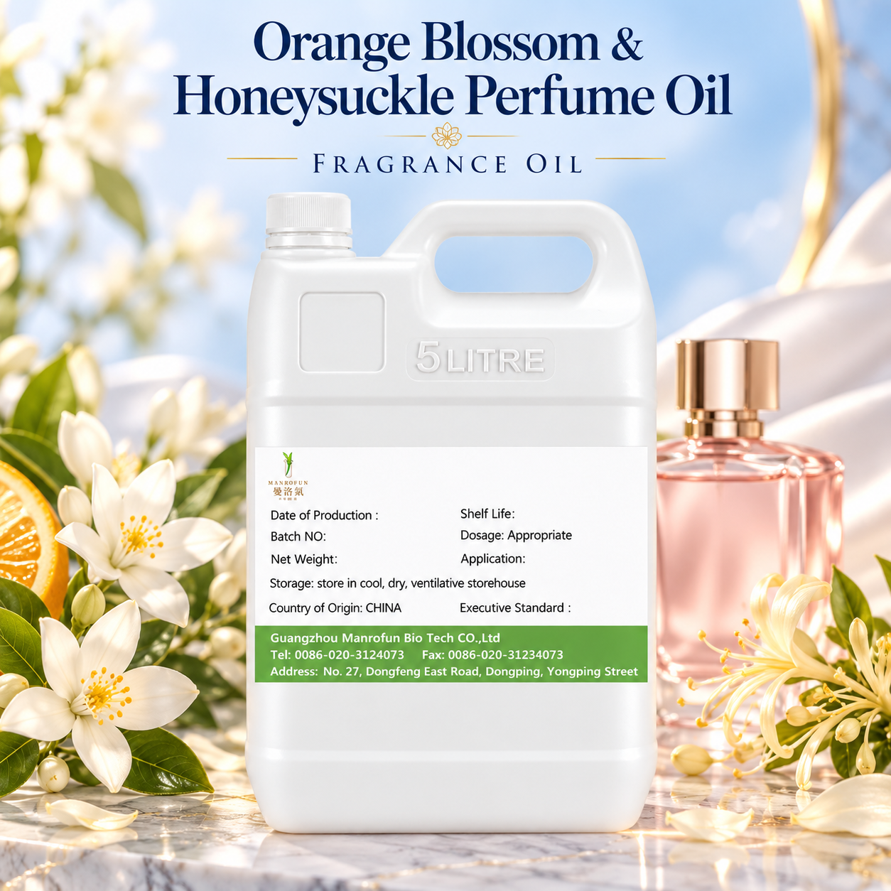 Aceite perfumado de azahar y madreselva para EDP y roll-on | Marca propia 1