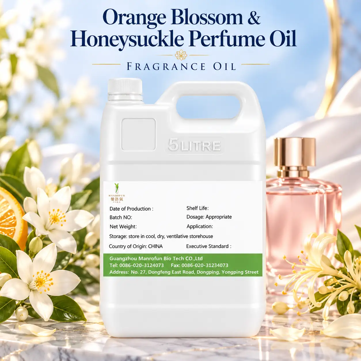 Orange Blossom Honeysuckle Perfume Oil for EDP & Roll-On | Private Label 1
