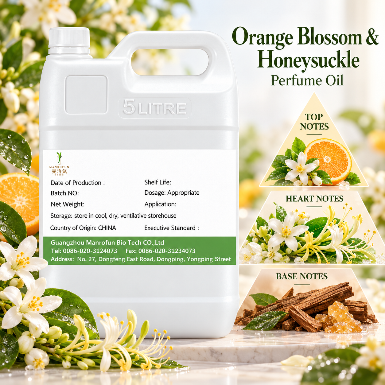Aceite perfumado de azahar y madreselva para EDP y roll-on | Marca propia 2