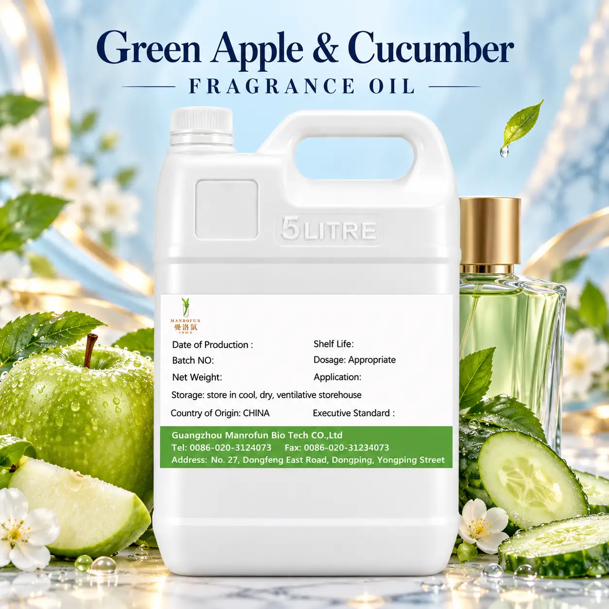 Green Apple Cucumber Perfume Oil for EDP & Body Mist | Private Label 1