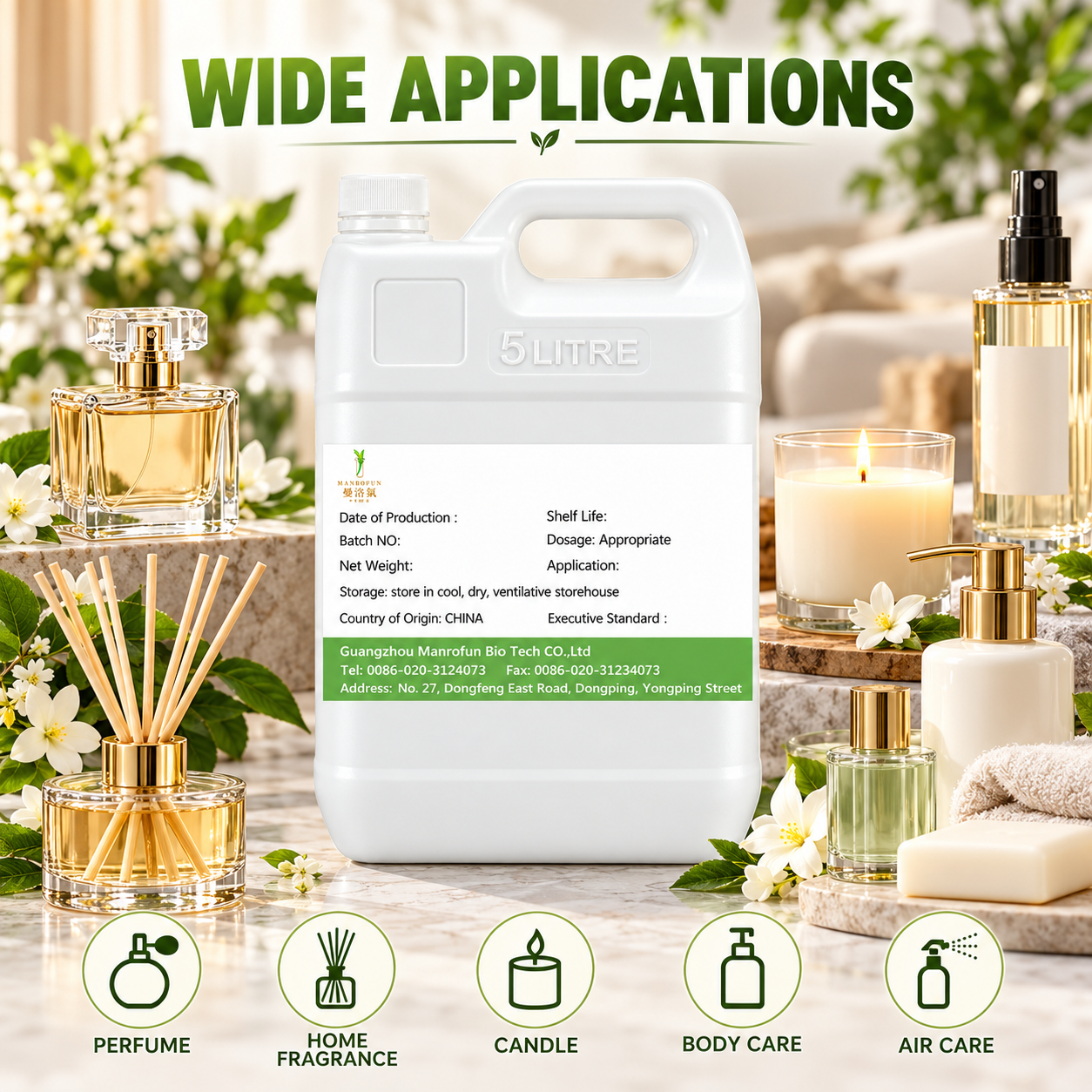 White Lily Musk Perfume Oil for EDP & Body Mist | Private Label 5