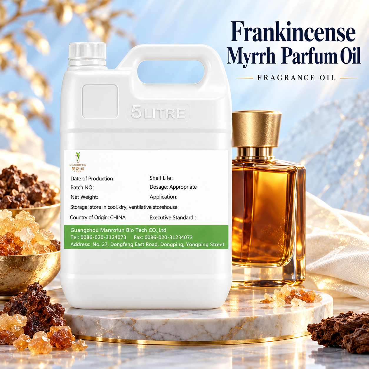Frankincense Myrrh Perfume Oil for EDP & Roll-On | Private Label 1
