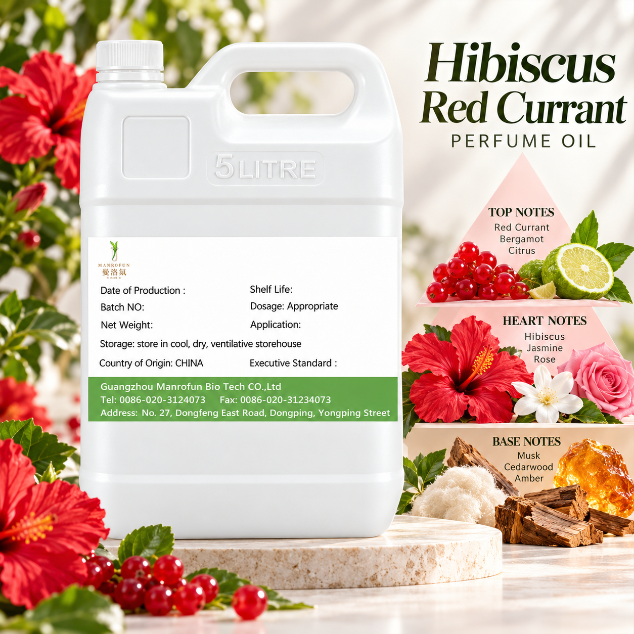 Hibiscus Red Currant Musk Perfume Oil for EDP & Body Mist | Private Label 2