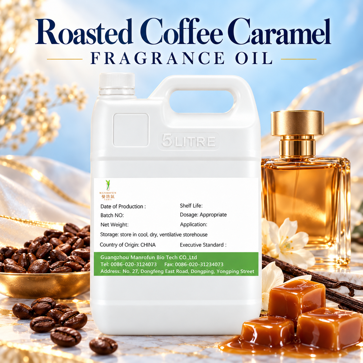 Coffee Caramel Perfume Oil for EDP & Roll-On | Private Label 1