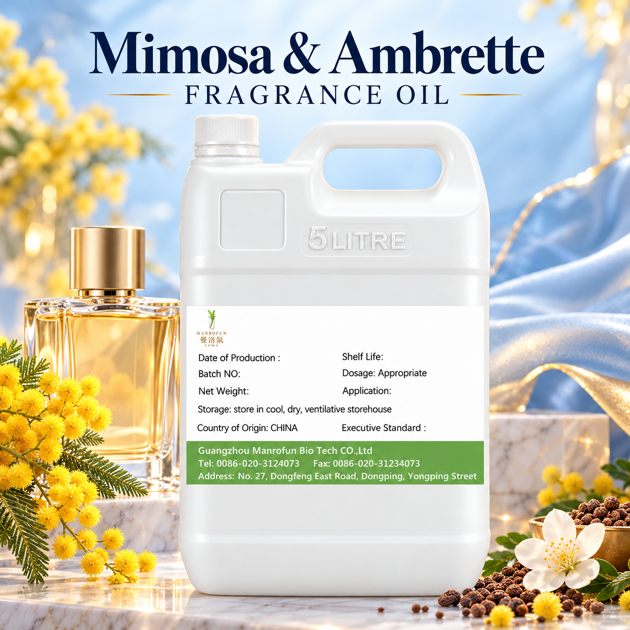 Mimosa Ambrette Perfume Oil for EDP & Body Mist | Private Label 1