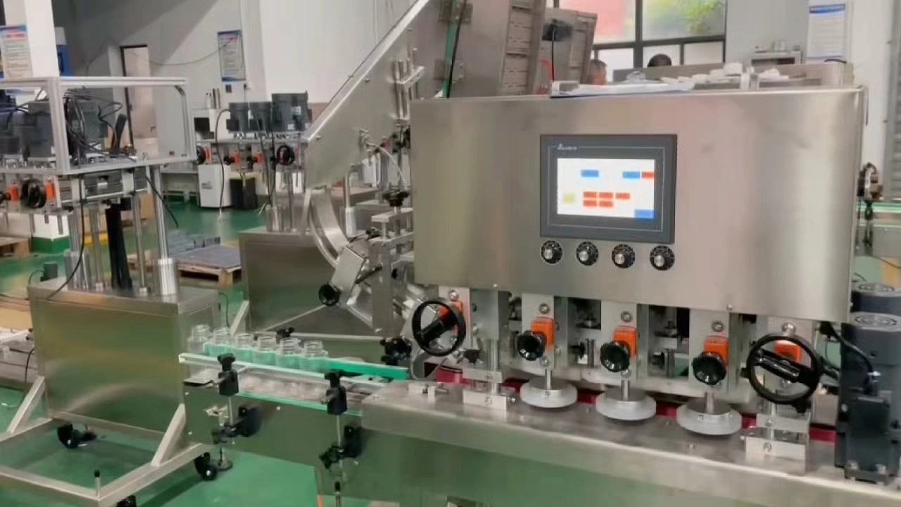 Automatic Four Wheel Capping Machine High Speed Bottle Jar Screw Capper for Beverage Food Oil Cosmetic 1