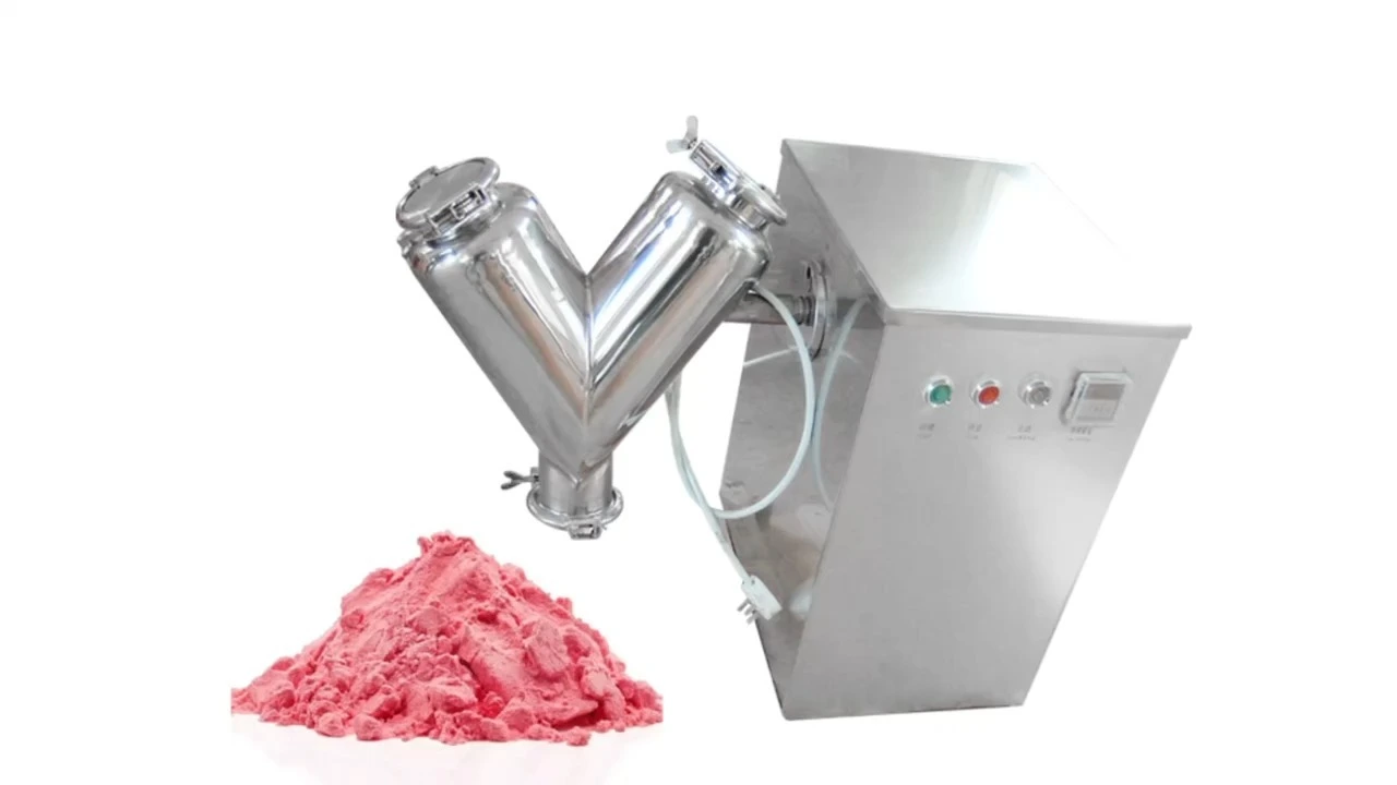 V-blender Cake and Powder Blender Mixer Dry Powder Mixer Drum Blender Mixing Machine for Factory 1
