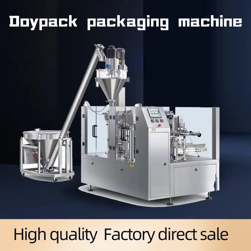 Automated Packaging  Premade Bag Doypack Filling Ragi Flour Cake Powder Rotary Mylar Stand up Pouch Packing Machine 1