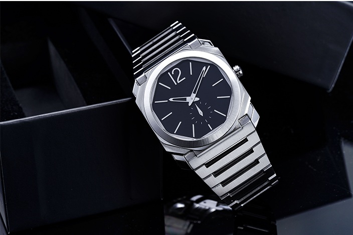 Hollow Dial Stainless Steel Men Watch, Octagon Cause Wear Watch 8