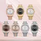 VDEAR 40mm Crystal Bezel Luxury Quartz Watch 5